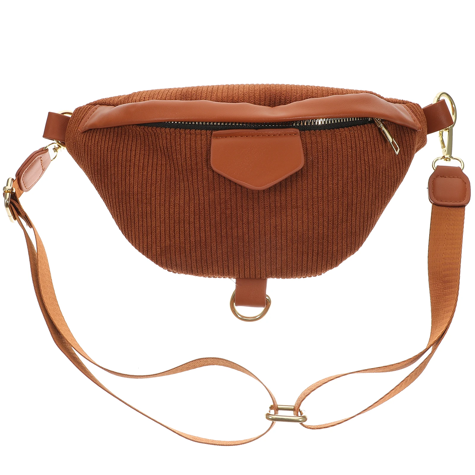 

Corduroy Chest Bag Fanny Pack Adjustable Waist Belt Crossbody Travel Waterproof Wear Resistant Sports Outdoor Bag Durable Design