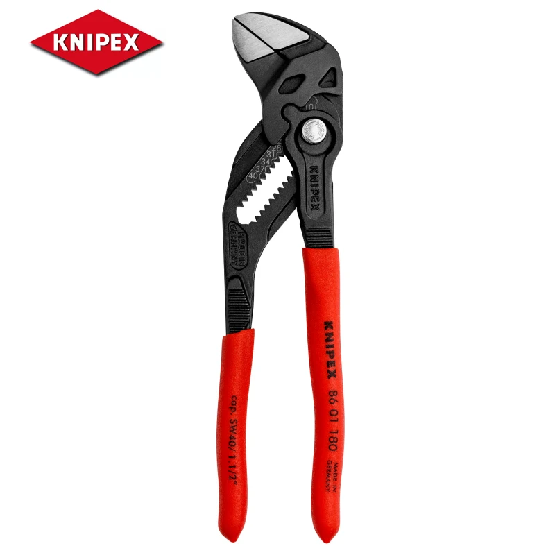 

KNIPEX Tool 86 01 180 Multi-Combination Pliers Pliers Wrench High lever transmission for strong gripping power