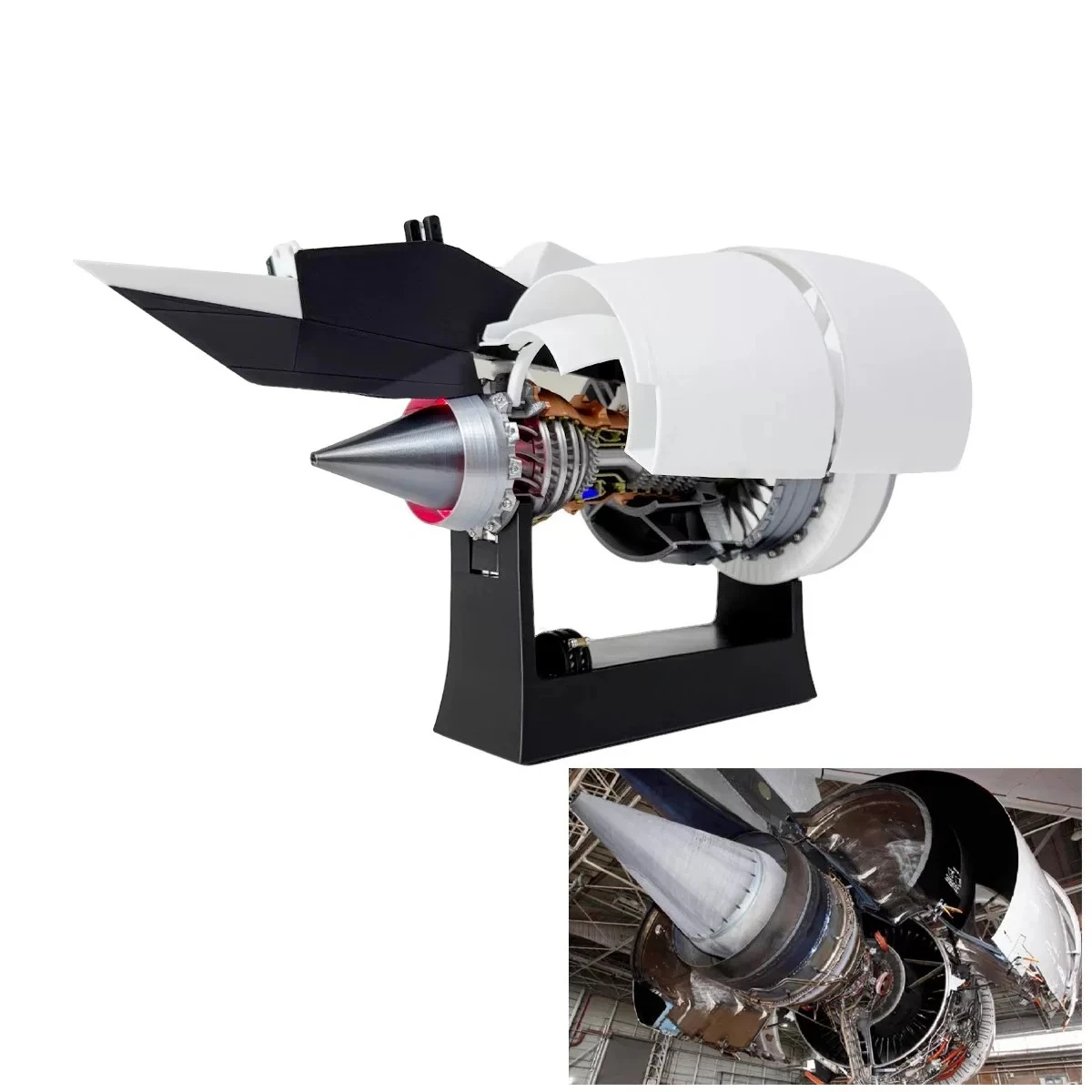 Aircraft turbofan engine model 35cm engine ornament gift