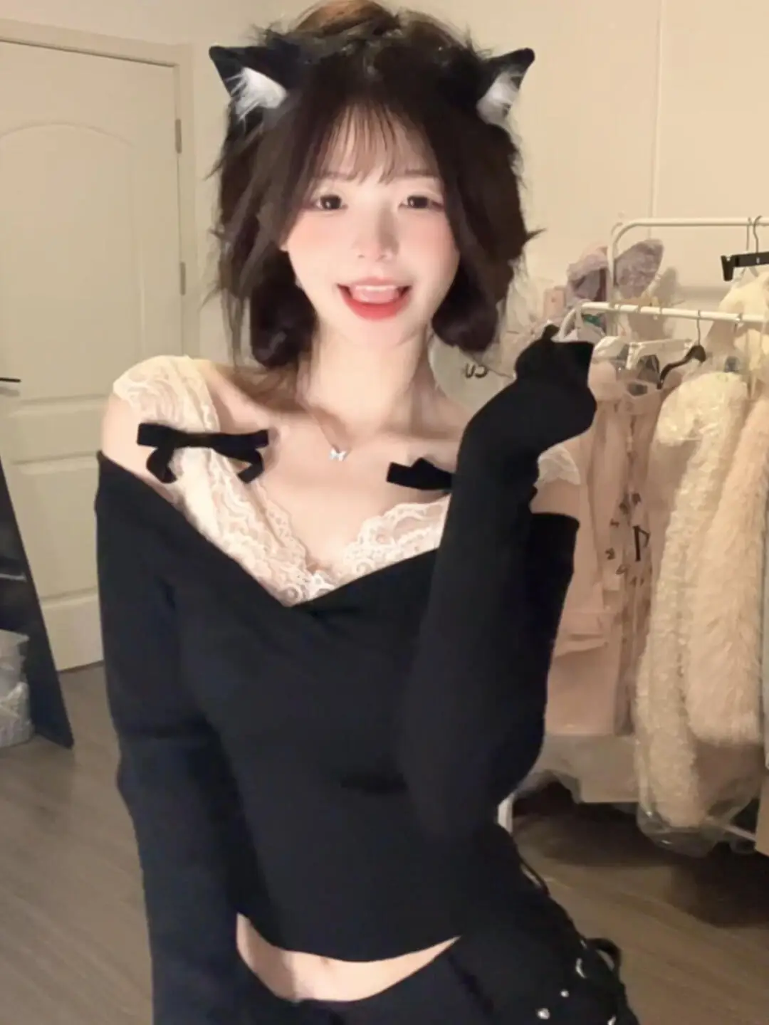 스웨터 점퍼 풀오버 여성용 니트웨어 신상품 고딕 스타일 백 슬릿 세미핏 이브닝 파티 데이트 나이트 섹시 엘레강스 패치워크