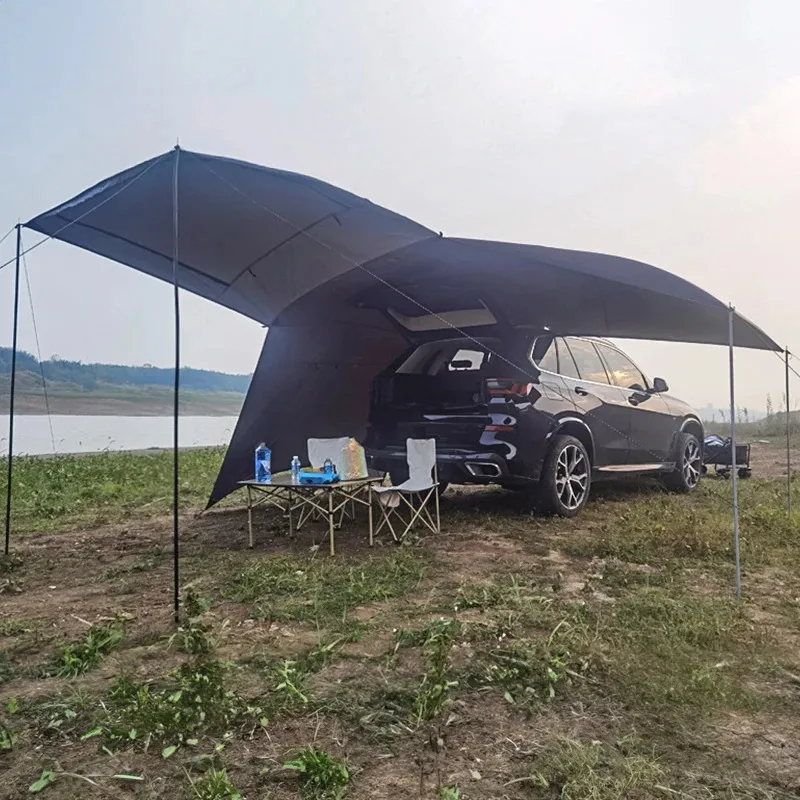 

Outdoor Tents Rainproof Sunscreen Family 3-4 Person Truck Camping Can Roof Top Rear Tent Multifunctional Zipper SUV Tail Tent
