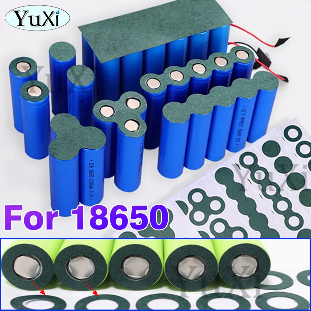 For 18650 Li-ion Battery Insulation Gasket Barley Paper Battery Pack Cell Insulating Glue Fish Electrode Insulated Pads Set