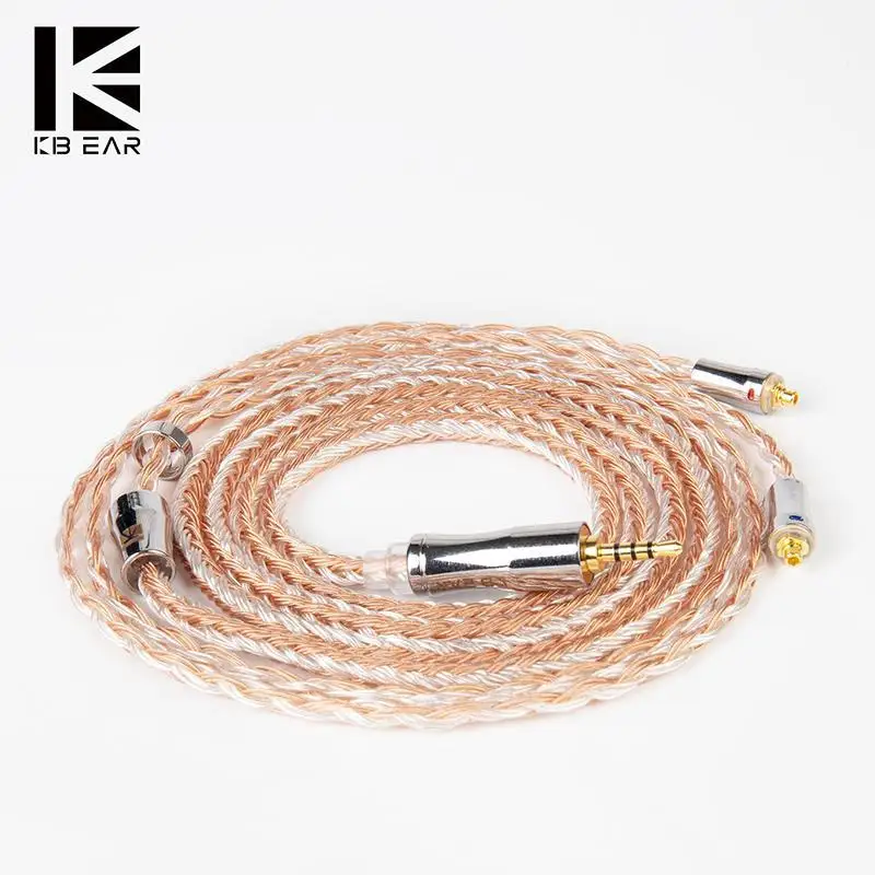 KBEAR Expansion 24 Core EarphoneCable 4N Silver-Plated  Cable With 3.5/2.5/4.4mm Cable With MMCX/2Pin/QDC/TFZ For KZ ZS10 PRO