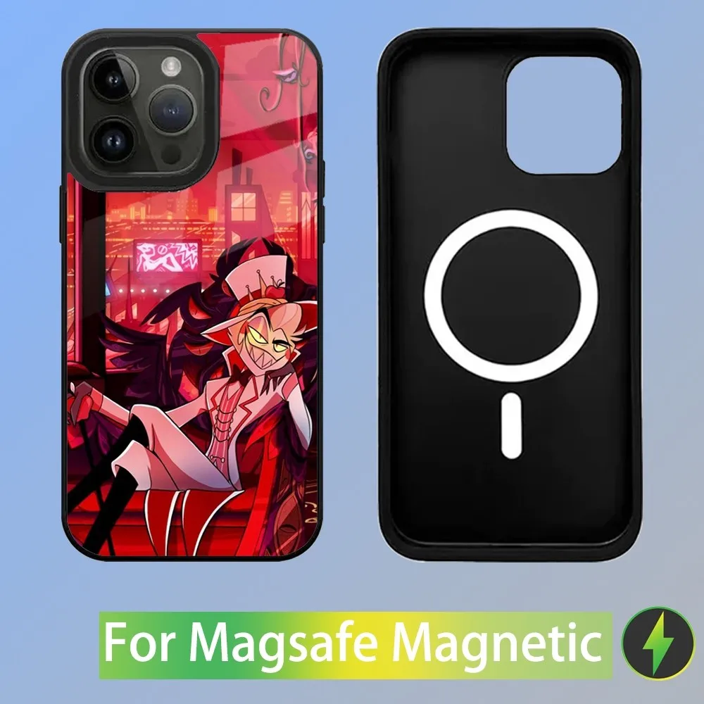 H-Hazbin Cartoon Hotel Phone Case For iPhone 15,14,13,12,11,Plus,Pro,Max Mini Magsafe Magnetic Wireless Charging