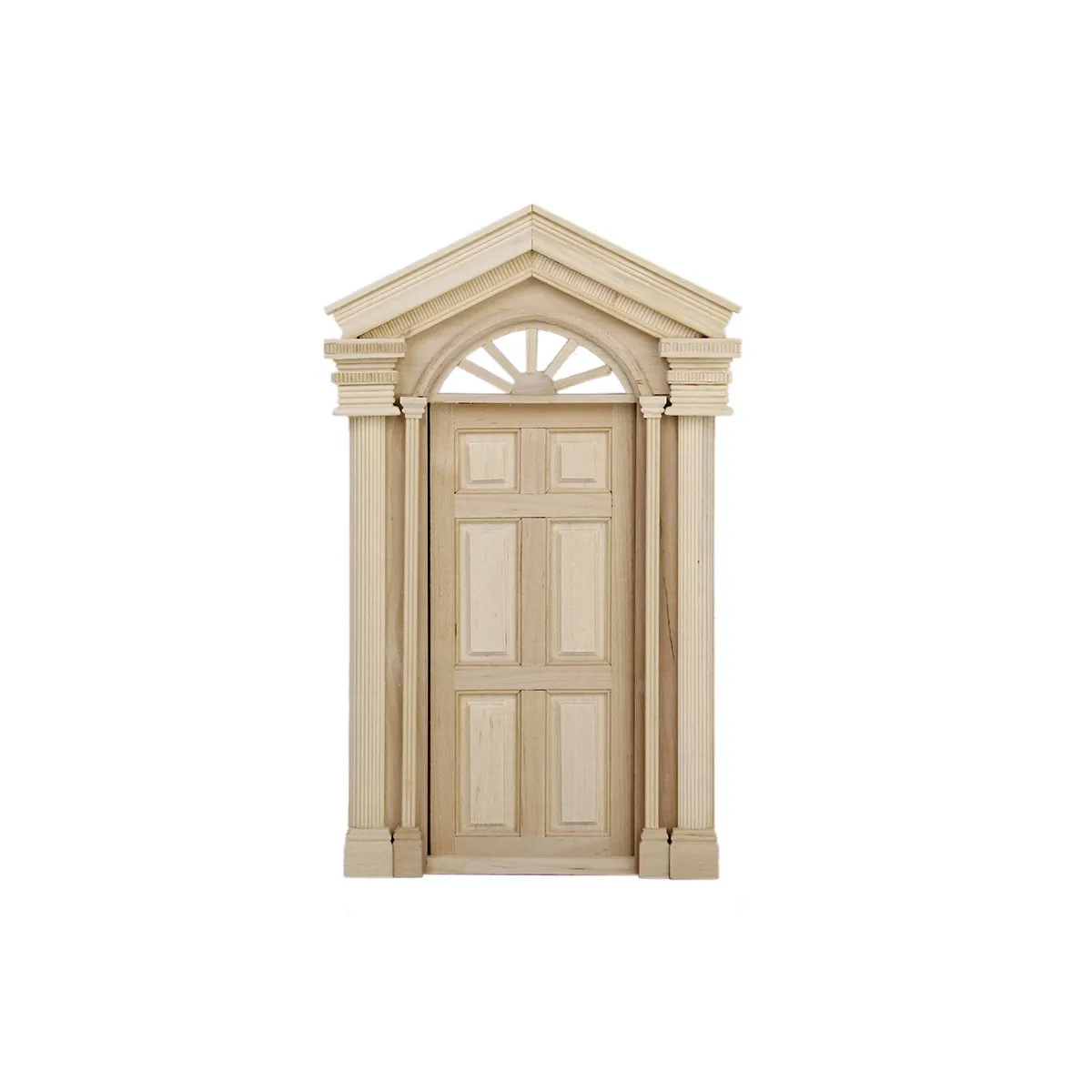 

Mini House Wooden Door 1:12 Scale 14x225cm Traditional Steeple Top Inward Opening Miniature Mini House Furniture