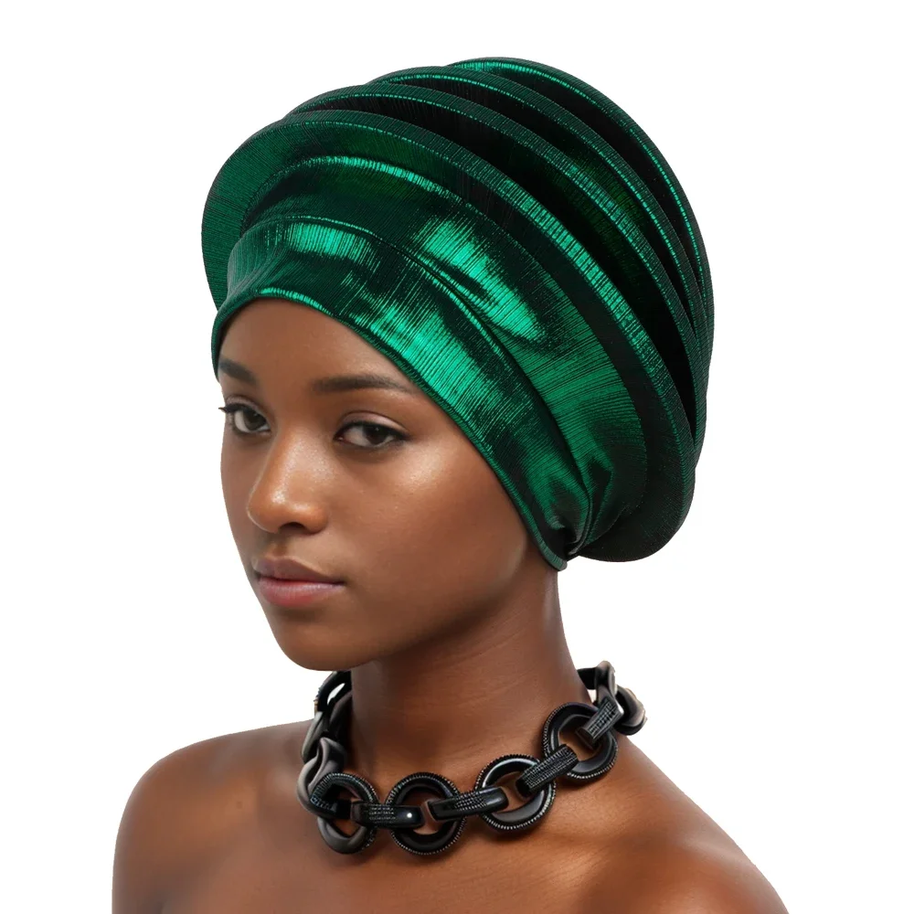 Elegant Spiral Beret for Women Afrcian Lady Head Wraps Female Berets Turban Nigeria Headpiece Wedding Party Gele