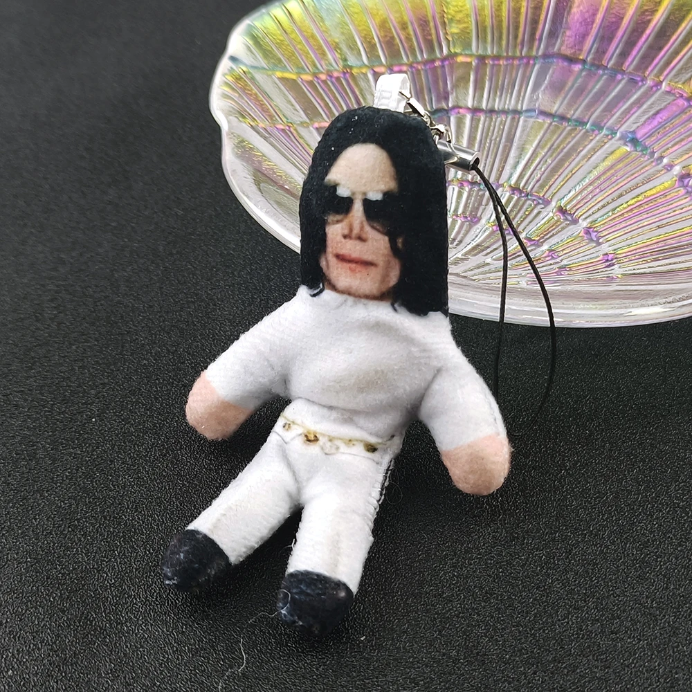 Michael Jackson Cosplay-Requisite, Plüschpuppe, Stofftier, Puppen, Handyanhänger, Rucksack-Schlüsselanhänger, abstrakte Gelenk-Beweglichkeit, Requisiten, Geschenk – Detail 4
