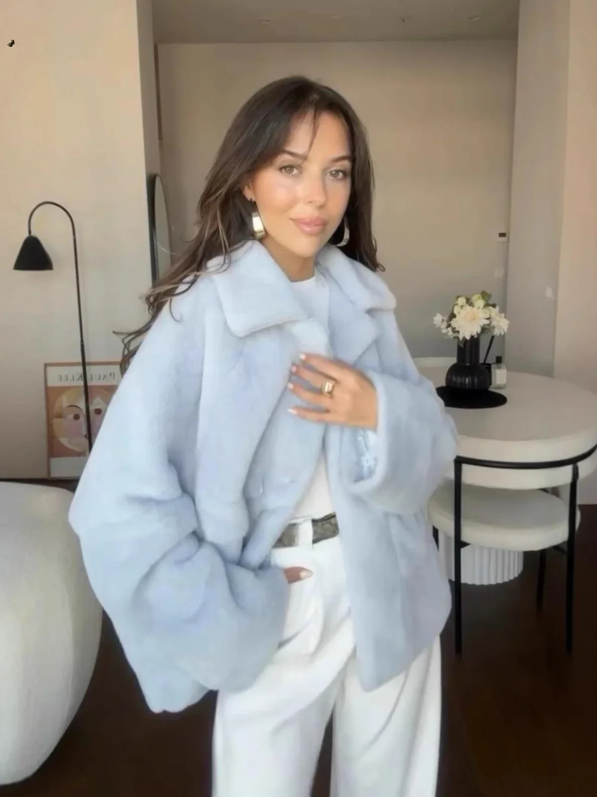 เสื้อแจ็คเก็ตแฟชั่นทรงหลวมสำหรับผู้หญิง ฤดูใบไม้ร่วง ฤดูหนาว เสื้อทรงเข้ารูป สไตล์ลำลอง สตรีทแฟชั่น