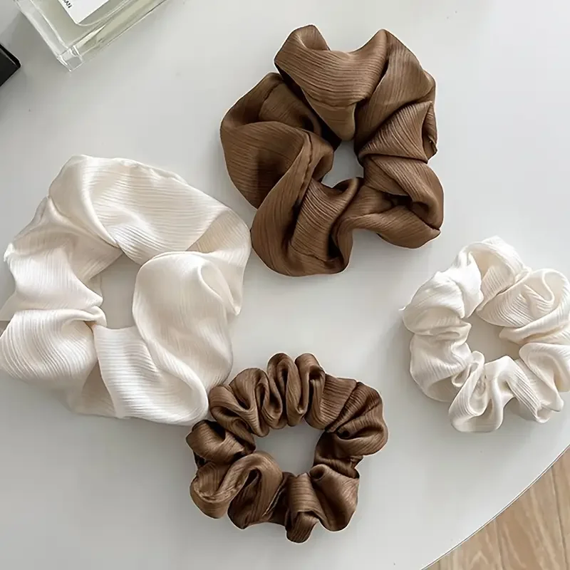 

Soft Satin Sleep Hair Scrunchies Bright Silky Ponytails Holder Curls Hair Scrunchy Elastic Hair Bands Ties Hair Accessories Wris