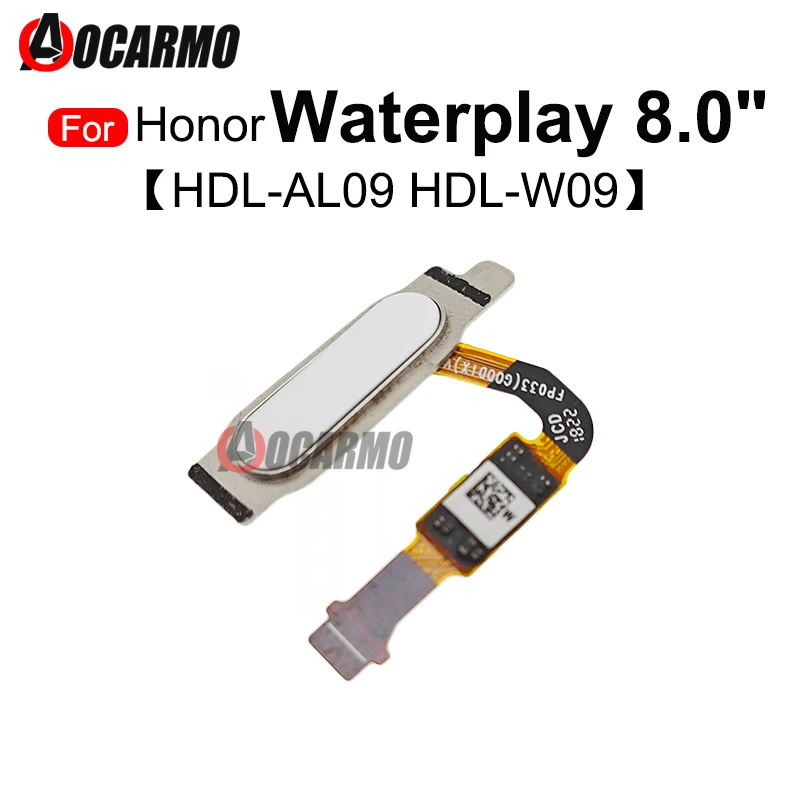 For Honor Waterplay 8Inch LCD Screen Connection Flex Fingerprint Button Flex Cable Repair Parts HDL-AL09 HDL-W09
