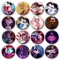 Anime Helluva Boss Lapel Pins Brooches Evil Cartoon Figure Loona Blitzo Badge Props Backpack Clothes Accessories Jewelry Gift