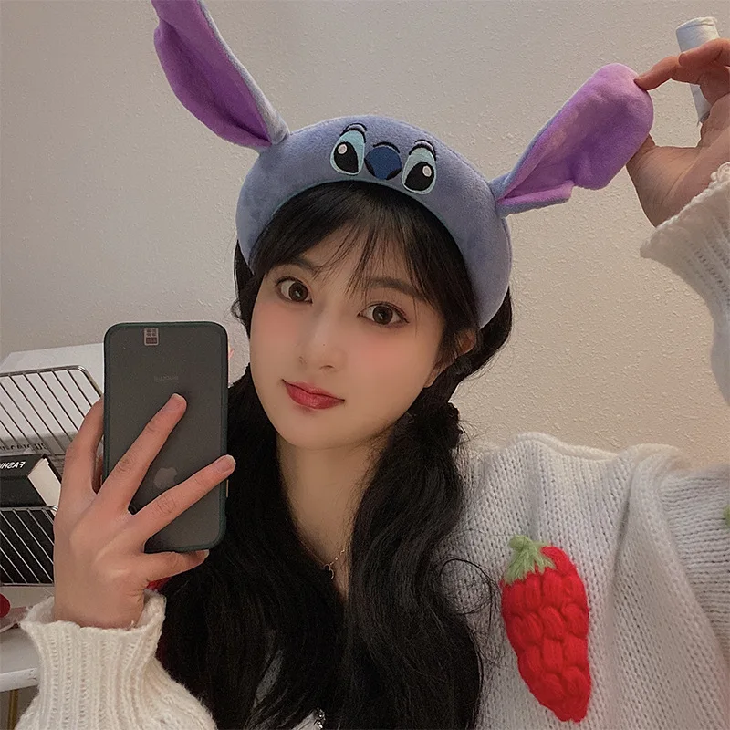 

Милая повязка для волос Disney Stitch - новая заколка для волос в мультяшном стиле для девочек, аксессуар для волос, челка в стиле принцессы, рождественский подарок