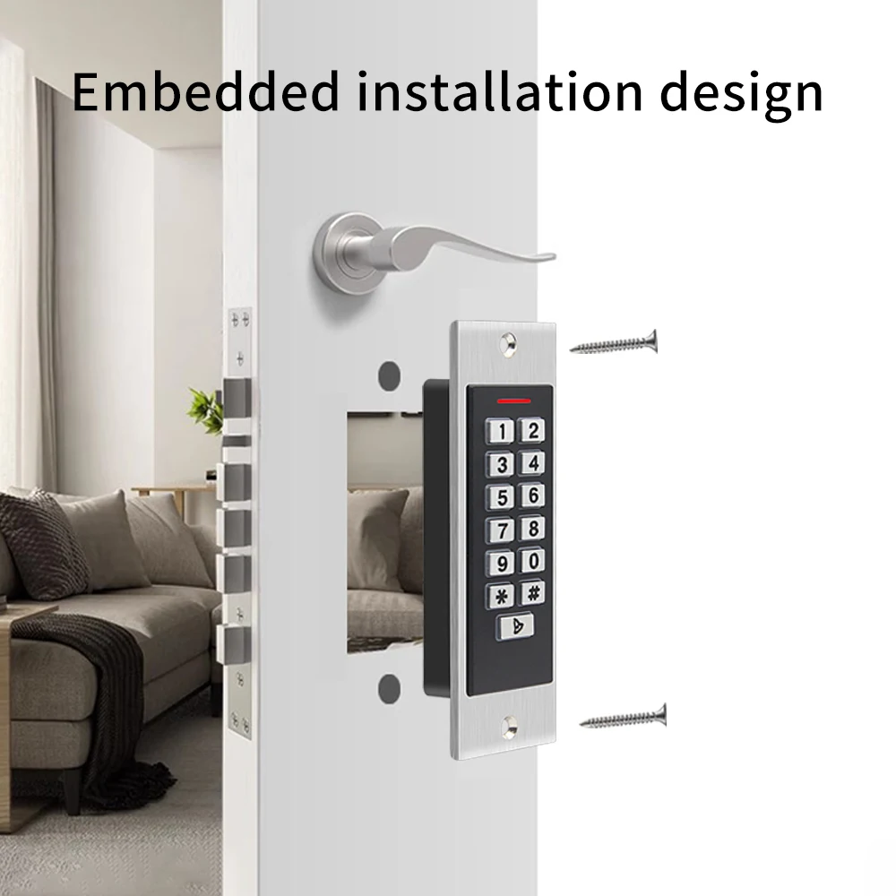 Imagem -06 - Biometria Fingerprint Door Lock Opener Sistema de Controle de Acesso Teclado Controlador de Acesso Autônomo Metal Incorporado Rfid em Leitor