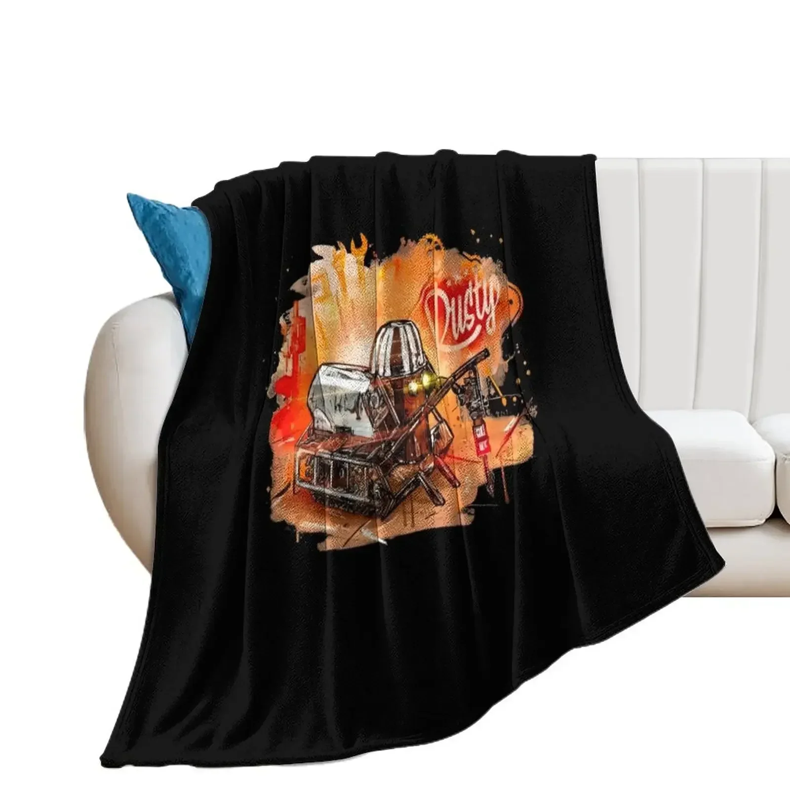 Rusty Battlebots Throw Blanket Decoratives Kid'S Hairys Soft Plaid Blankets