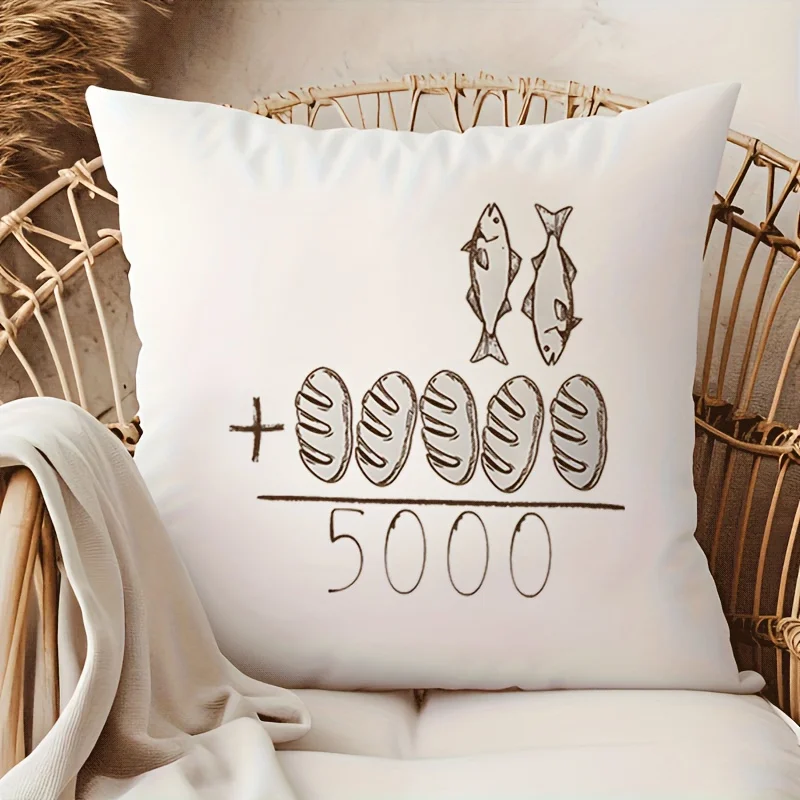 Stickers Featuring a Communion Theme Large Capacity Foldable Handbag Fashion Canvas Bag for Women Shopping Bags Gifts
