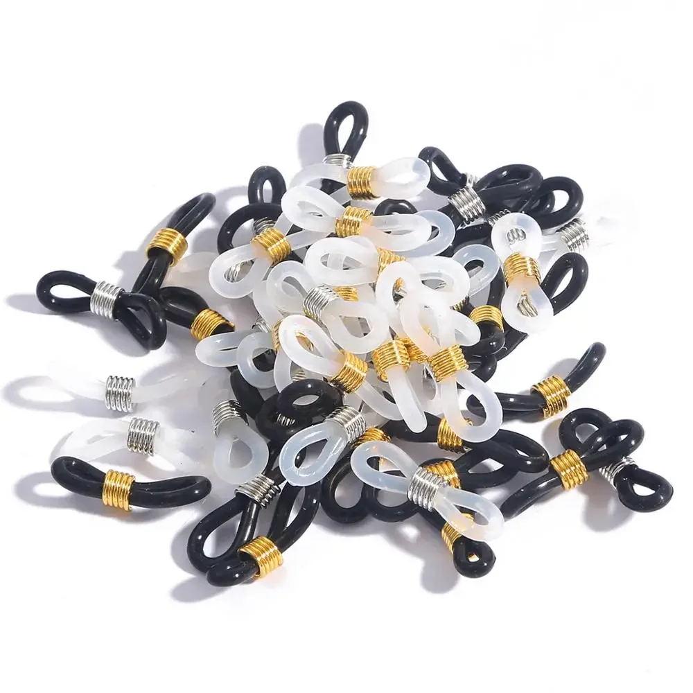 20pcs Glasses Chain Non Slip Rubber Ring Multicolor DIY Craft Charms Bracelets Necklaces Bags Phone Lanyards Making Supplies