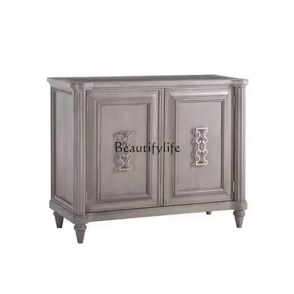 

ls 35 ls 35 American solid wood dining side cabinet living room light luxury high-end door cabinet French