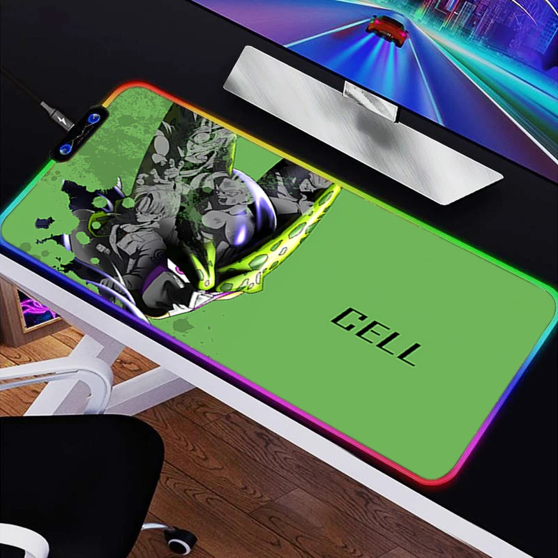 

LED RGB Mouse Pad Rubber HD Mousepad Pattern Game Pad PC Accessories Desk Mat Non Slip Table Mat Office Dragon Ball Keyboard Pad