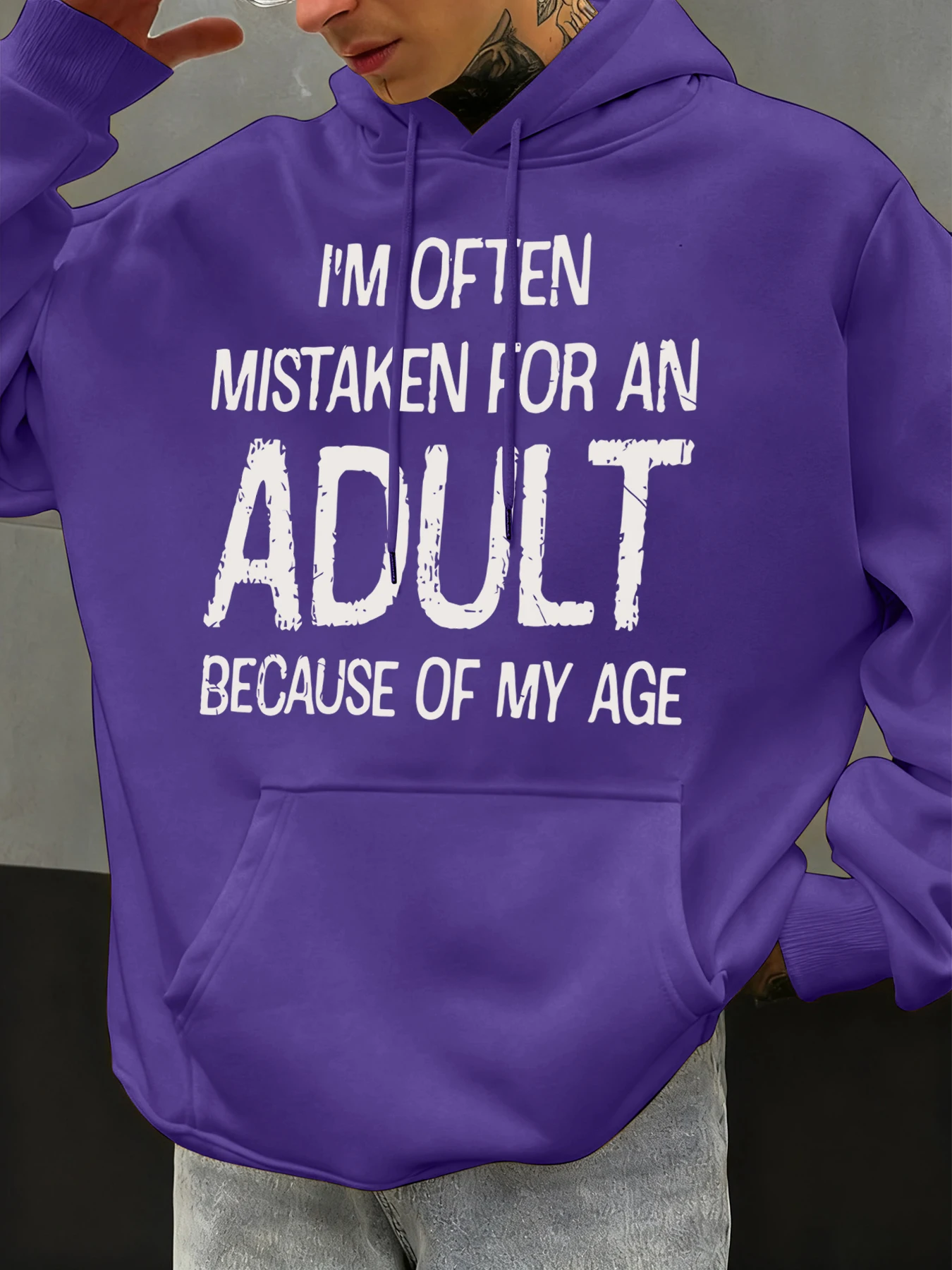 Don't Define Me By Age Lustiges Design Hoodie für Männer Herbst All-Match Hoodies Mode Fleece Pullover Lässige weiche Kleidung Unisex