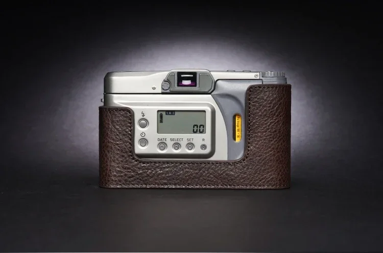 تصميم لـ Contax TVS III TVS 3 حقيبة غطاء نصف حافظة للكاميرا مصنوعة يدويًا من الجلد الطبيعي