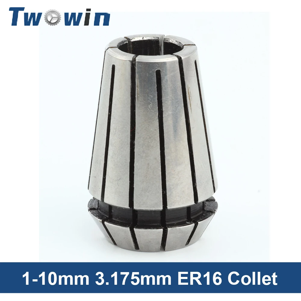 TWOWIN ER16 Collet 1-10MM 3.175 1 2 3 4 5 6 7 8 9 10 Spring Collet For CNC Engraving Machine Mill Tool