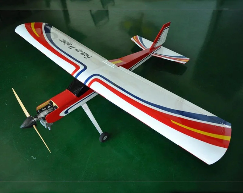 73.2inch Falcon Trainer Red+White 20CC Gasoline / Electric RC Fixed Wing Model Plane Airplane