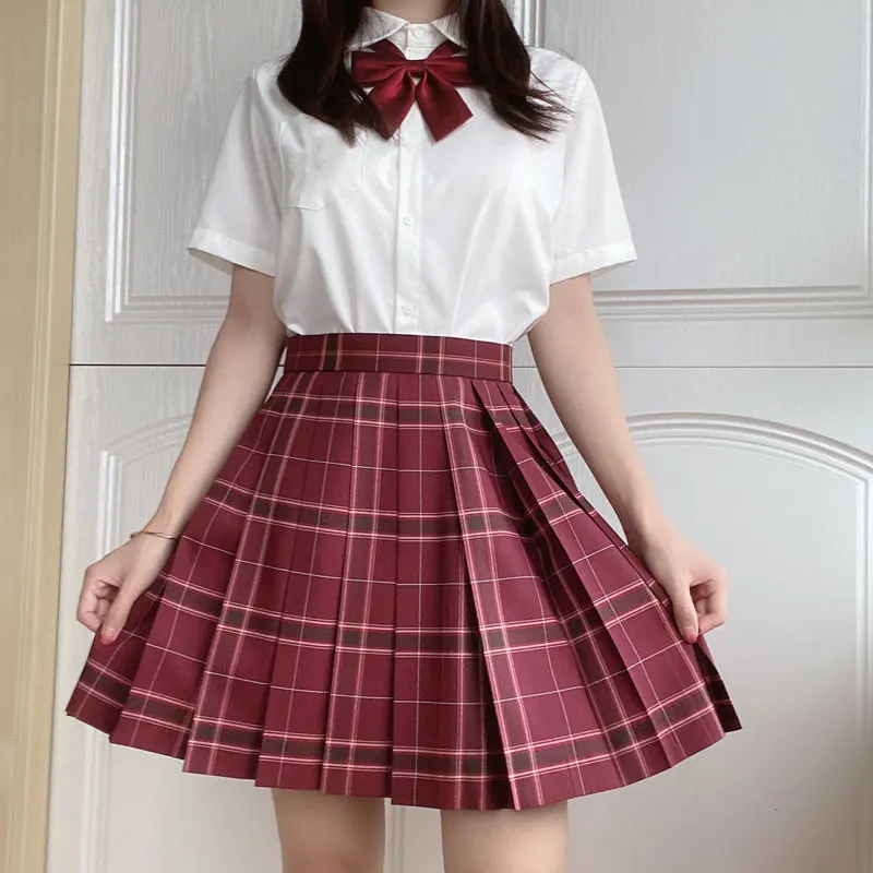 Japanese Fashion School Uniform for Teen School Girl Clothes High Waist Pleated Skirt Sexy 2021 JK Uniforms Anime Seifuku Suit