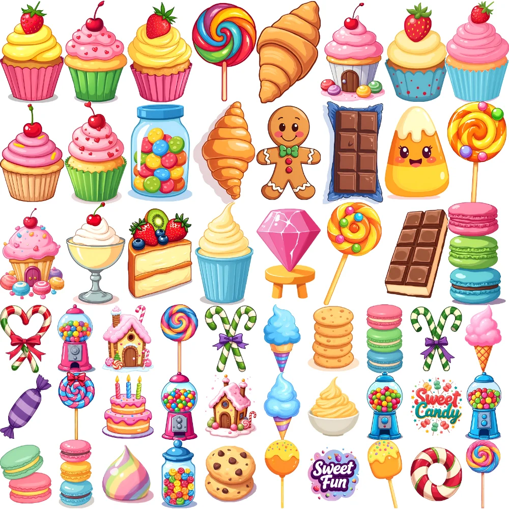 

63 шт., временные татуировки, милые наклейки, водонепроницаемые долговечные наклейки на тело, наклейки на конфеты, мультяшные наклейки для рук, мужчин, взрослых