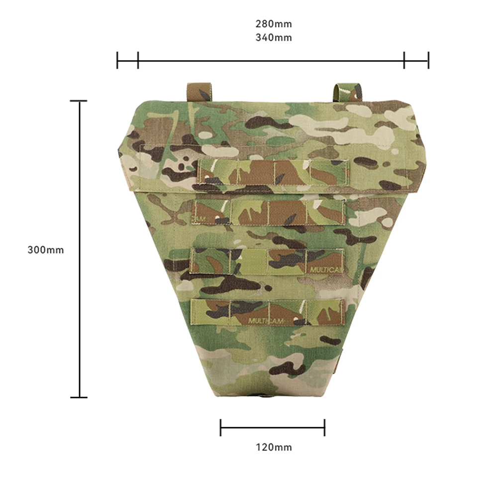 Outdoor Vest Crotch Guard, Vest lower Abdomen Protective Panel 500D imported fabric