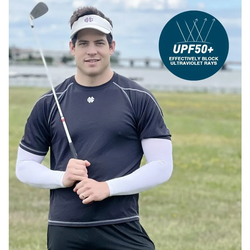 Rękawki kompresyjne chłodzące - ochrona przed słońcem i zakrywanie tatuaży, unisex dla mężczyzn, kobiet i młodzieży