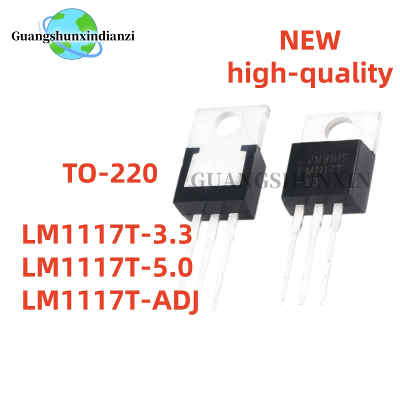 10pcs NEW 100% high-quality  LM1117T-3.3 LM1117T-5.0 LM1117T-ADJ LM1117T TO-220 Best Quality In Stock