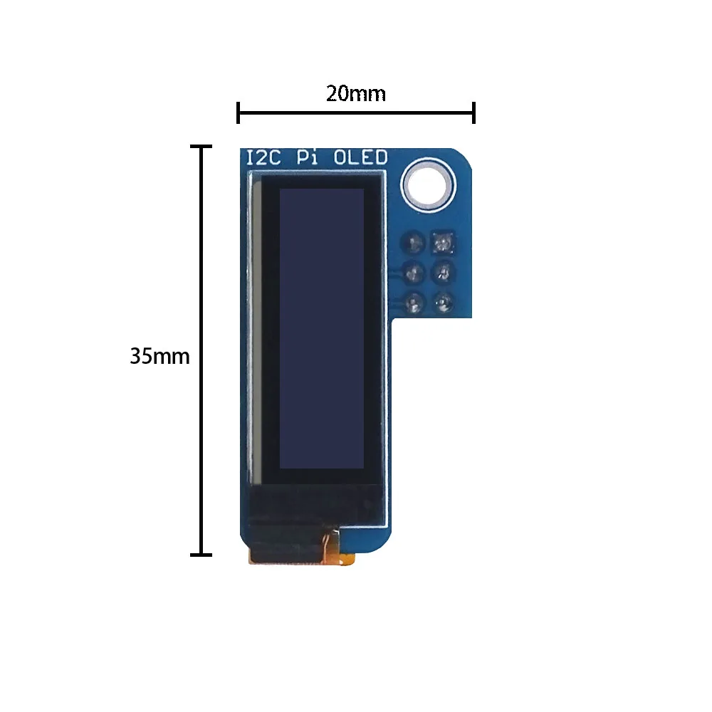 1Pcs Pi OLED 0.91/0.96 inch IIC I2C 128x32 OLED Monochrome Screen Add-on for Raspberry Pi Zero SSD1306 Blue DC 3.3V FZ3579