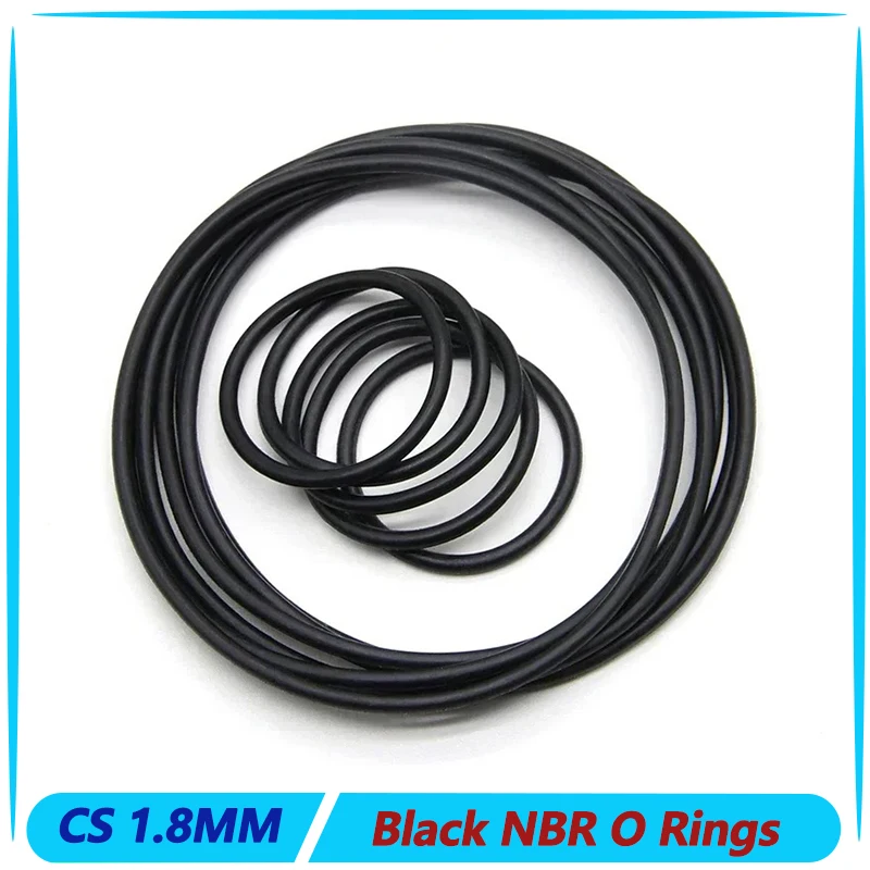 

CS1.8mm ID1.8mm~71mm Black 10/50pcs NBR Nitrile Rubber Seal Waterproof Oil Wear o ring Automotive Machine Plumbin Gasket O-Rings