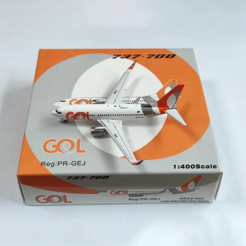 PandaModel Diecast 1:400 escala HK24-002 GOL Airlines B737-700 PR-GEJ avión simulación aleación colección de recuerdos juguete para regalo