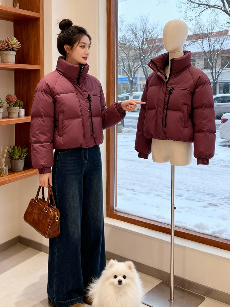   Thiened Cappotto invernale da donna Piumino in cotone trapuntato Faionable Jaet Coreano Sle Pendolarismo Vestibilità ampia Cerniera