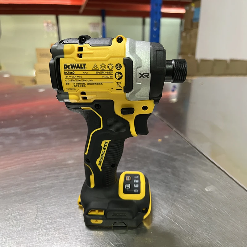 Imagem -03 - Dewalt-driver de Impacto sem Fio Recarregável Furadeira Elétrica Motor Brushless Ferramentas Elétricas Dcf860n 20v 282nm 3800rpm