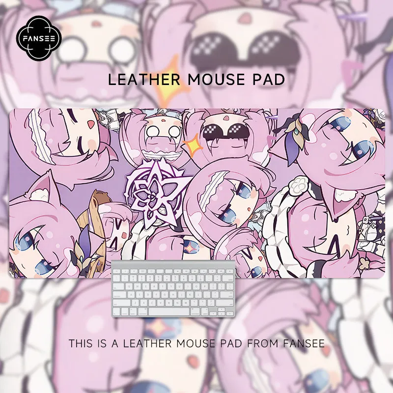 Kawaii Honkai Impact 3rd Elysia Extra Large Thick Mouse Pad Non-Slip Stain-Resistant Stitched Desk Mat Cute Gift for PC Laptop