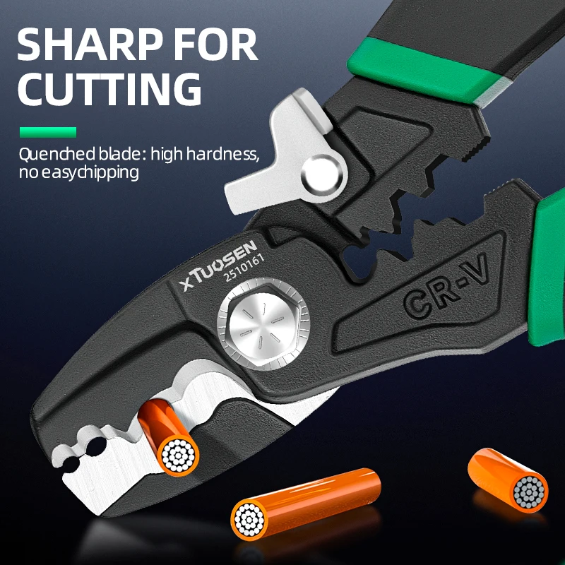 8 Inch Industrial Stainless Steel Electrician Scissors, Sharp Labor-saving Cutter for Wire Rope, Cable & Plastic Cutting