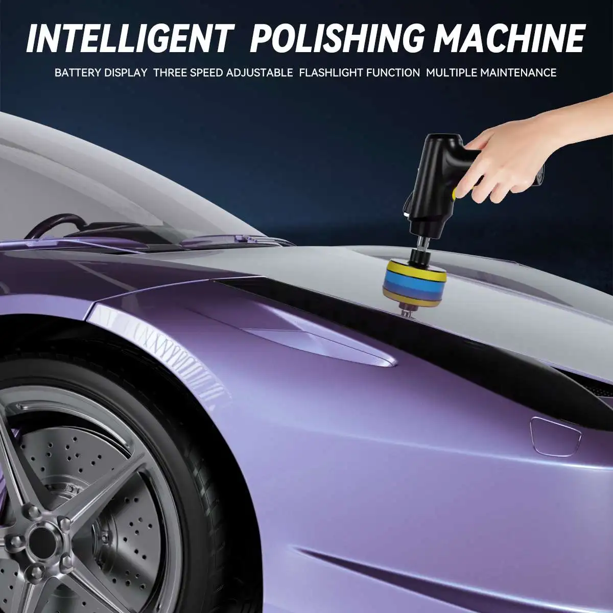 4000mAh cordless rechargeable handle portable waxer mini polisher car detailing polishing machine Polisher  car accessories