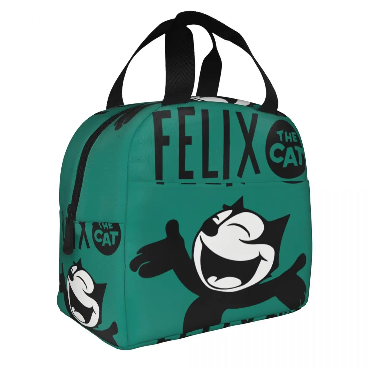 For School Fans Zipper Closure Suitable F-Felix The Cat Cartoon Bento Boxes For Women Kid Food Pouch image 2