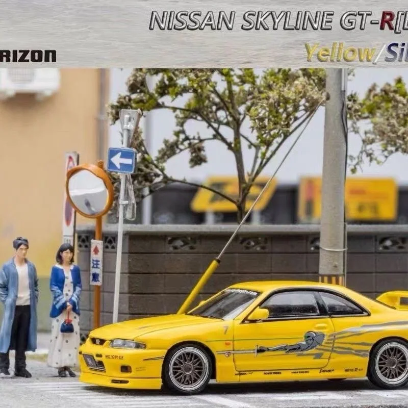 fh-1-64-nissan-skyline-gtr-r33-bcnr33-diecast-alloy-car-model-collectible-vehicle-display-desk-ornament-car-fans-gifts