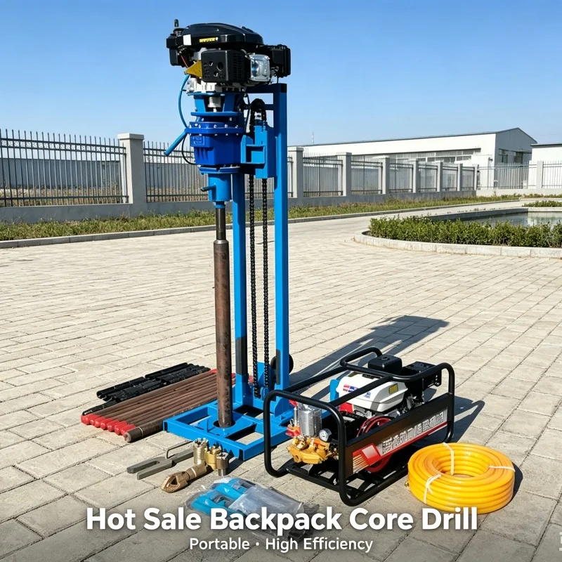 Customized Field Sampling Backpack Core Drilling Rig, Small Shallow Geological Rock Soil Core Collection Equipment