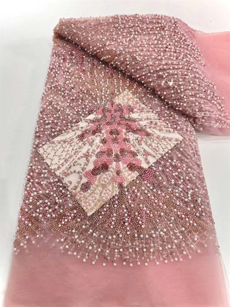 نسيج الدانتيل الأفريقي 2025 الترتر مطرز التطريز العريس النيجيري الزفاف عالية الجودة الفرنسية تول أقمشة الدانتيل لحفل الزفاف