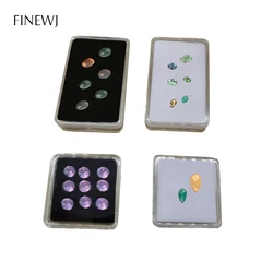 Großhandel Edelstein Display Transparent Verpackung Box Lagerung für Edelsteine Lose Diamant Edelstein Stein Perlen Anhänger Halter Fall 5 teile/los