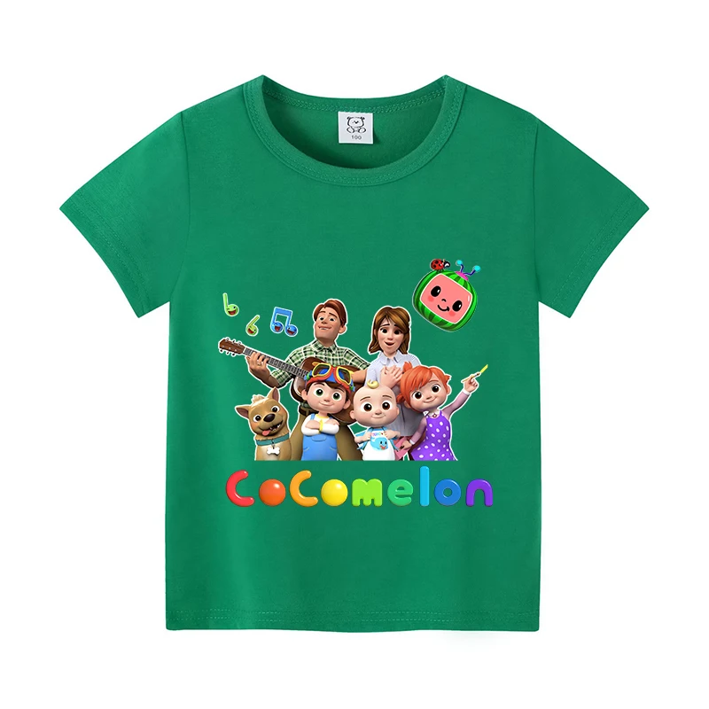 Cocomelons Baby T-Shirts Anime Cotton Short Sleeves Shirts Boys Girls Summer Clothes Cartoon Printed Figures Tops Tees Gift New view 6