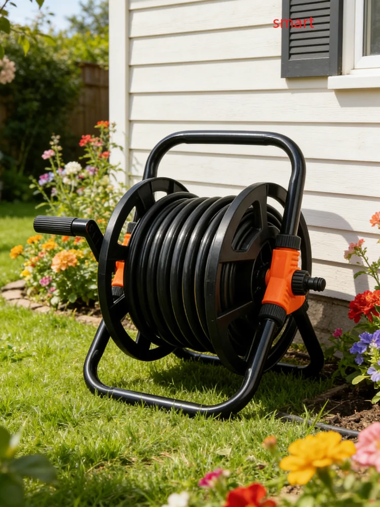 Garden Hose Reel Wall Mount Tool Extendable Water Pipe Reel for Garden Irrigation Car Washing Terrace Watering Use
