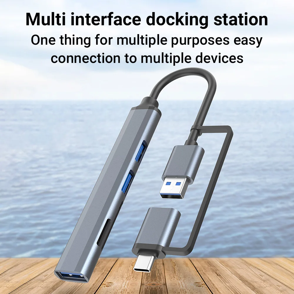 Multi-interface Docking Station Versatile Device That Allows For The Easy Connection Of Multiple Devices 5-in-1 Docking station