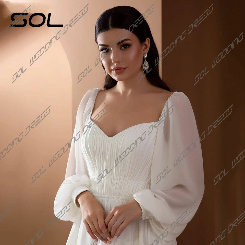 Sol-أنيقة قبالة الكتف فستان الزفاف للنساء ، الحبيب ، مثير عارية الذراعين ، خط ، فستان زفاف بسيط ، 2024