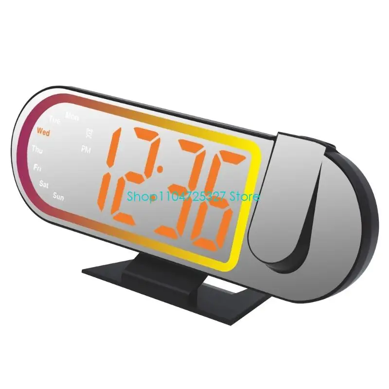 D8KF Advanced Alarm Clock With Temperature Transducer Night Slide Modifiable Surrounding Light For Nearby Table
