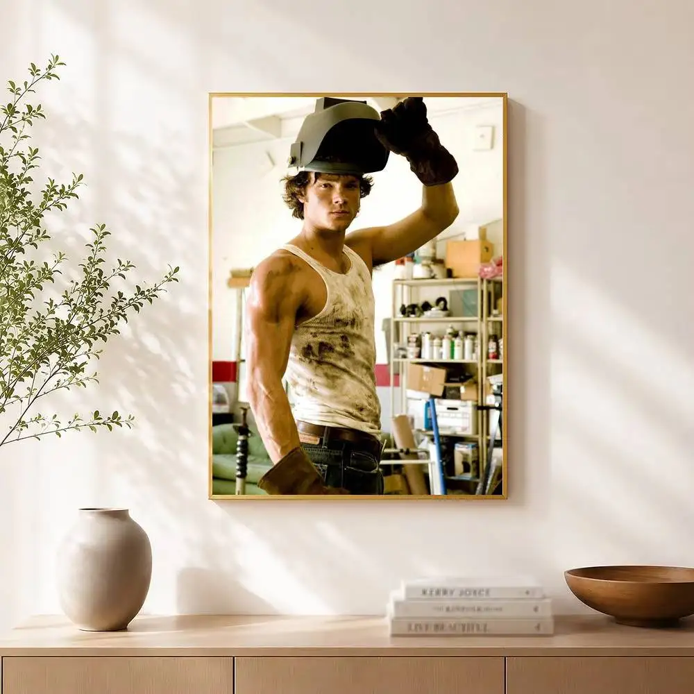 Sam J-Jared Padalecki Poster Waterproof Wall Art Sticker For Bar Living Room Vintage Decor High Quality Print Gift